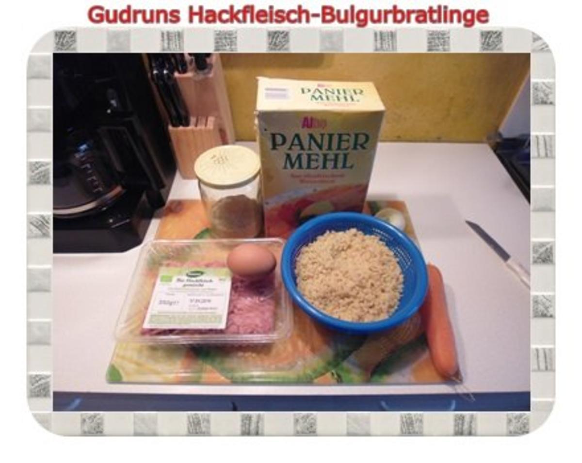 Hackfleisch: Bulgur-Hackfleisch-Bratlinge mit gedämpften Gemüse - Rezept - Bild Nr. 4