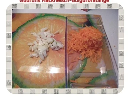 Rezept: Hackfleisch: Bulgur-Hackfleisch-Bratlinge mit gedämpften Gemüse Bild Nr. 5 Hackfleisch: Bulgur-Hackfleisch-Bratlinge mit gedämpften Gemüse - Rezept - Bild Nr. 5