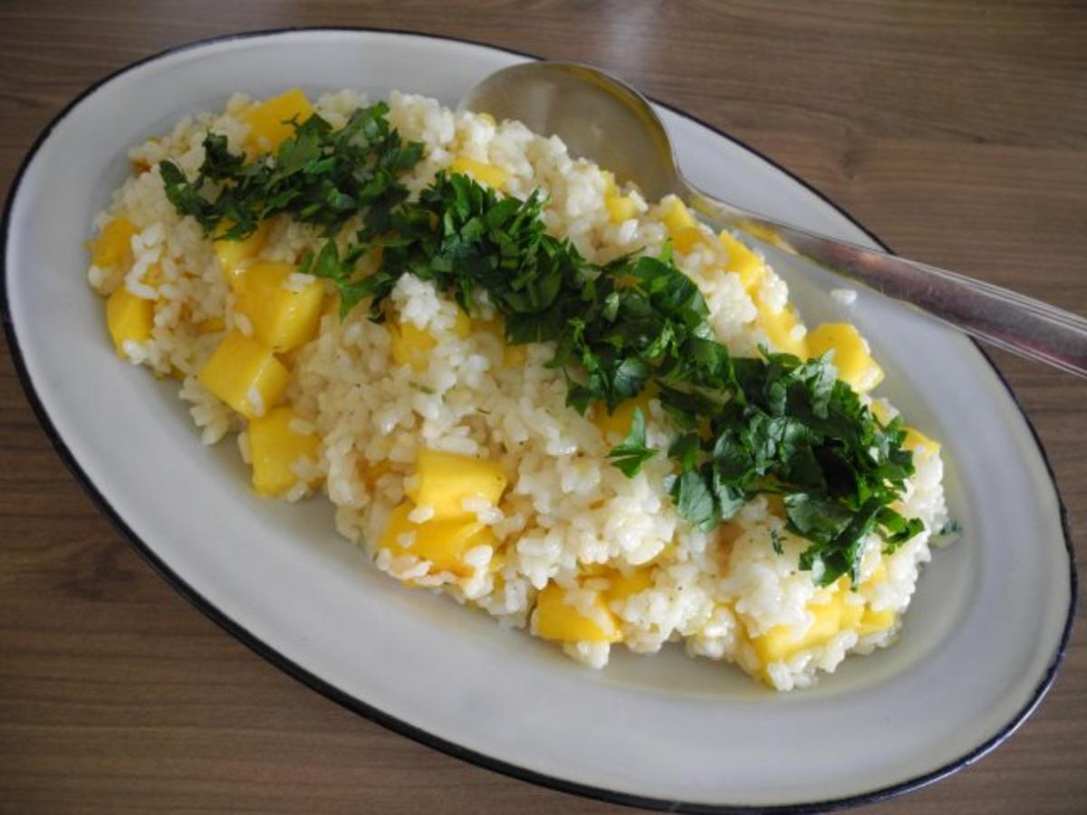 Vegan : Gebutterte Mango an Reis - Rezept