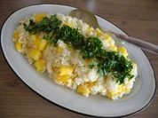 Vegan : Gebutterte Mango an Reis - Rezept
