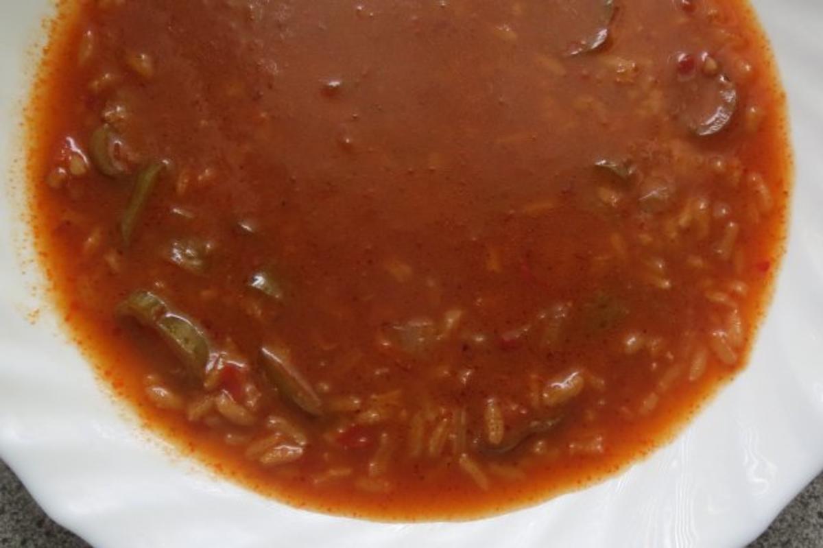 Bilder für Kochen: Chilli-Reis-Suppe Rezept