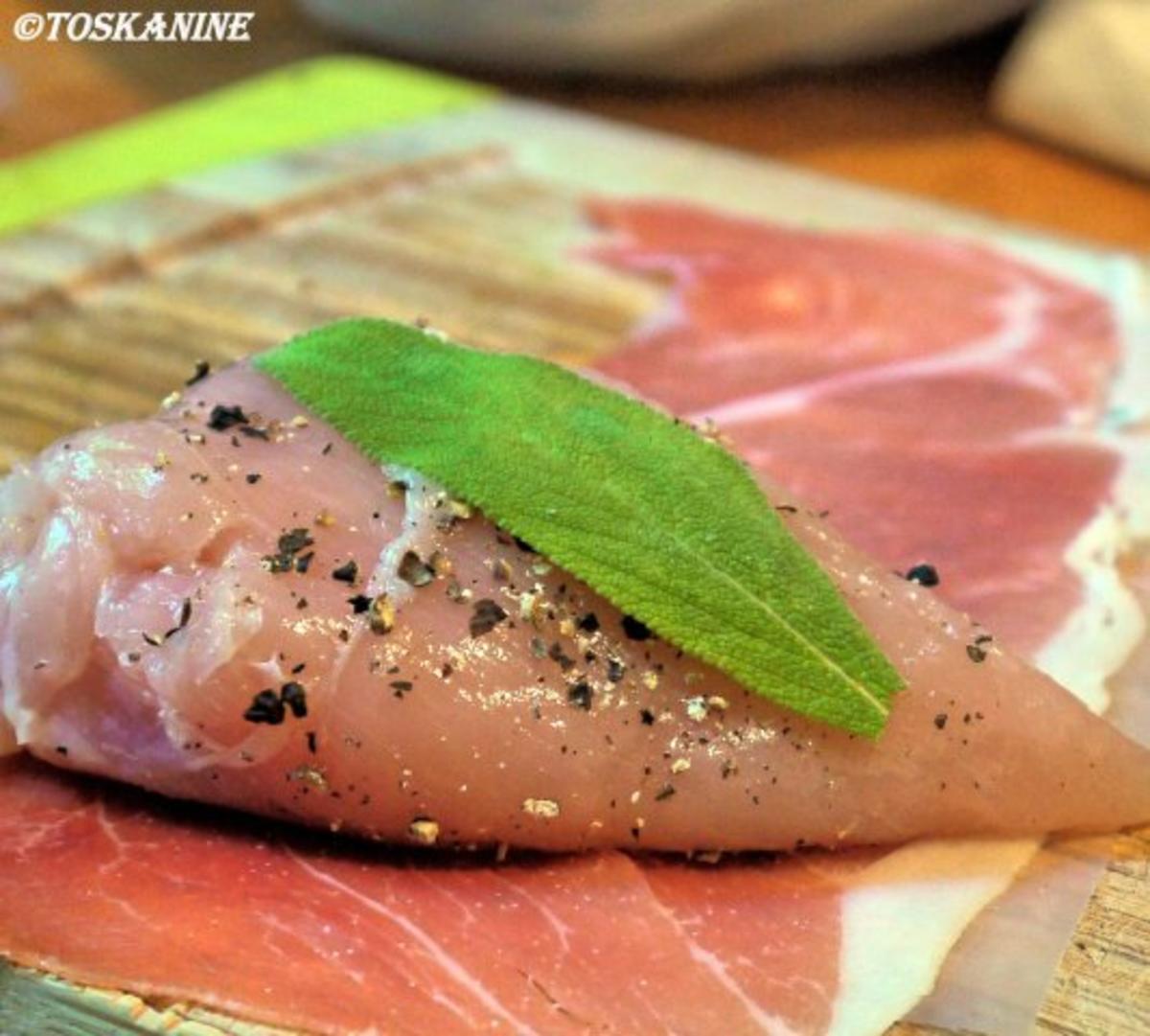 Hähnchen-Saltimbocca mit Honig-Karotten und Gremolata - Rezept - Bild Nr. 7