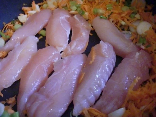 Hähnchen - Filets in Gemüse - Sahne - Rezept - Bild Nr. 3