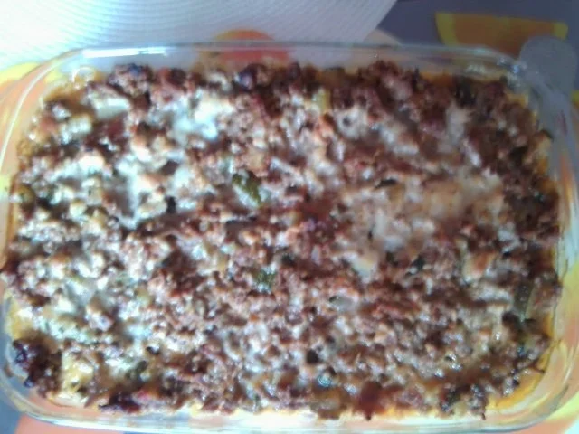 Rezept: Gratinierte Spaghetti mit Hack und Gemüse Gratinierte Spaghetti mit Hack und Gemüse - Rezept