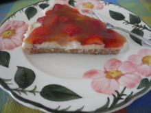 Vegan : Erdbeer - Pudding - Kuchen - Rezept
