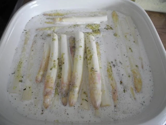 Vegan : Weißen Spargel unter Orangenscheiben - Rezept - Bild Nr. 4