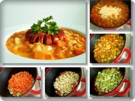 Rezept: Bunte Gemüsesuppe mit WURSTKRANZ Bild Nr. 20 Bunte Gemüsesuppe mit WURSTKRANZ - Rezept - Bild Nr. 20