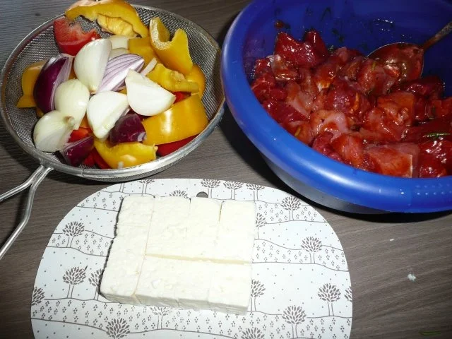 Rezept: Grillparty : Hirtenspieße & diverse Salate ! Bild Nr. 3 Grillparty : Hirtenspieße & diverse Salate ! - Rezept - Bild Nr. 3