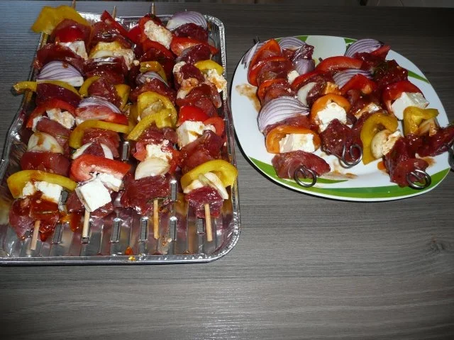 Rezept: Grillparty : Hirtenspieße & diverse Salate ! Bild Nr. 4 Grillparty : Hirtenspieße & diverse Salate ! - Rezept - Bild Nr. 4