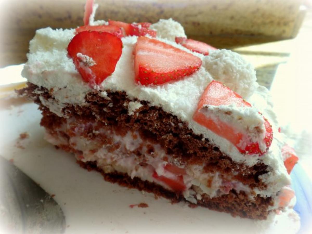 Erdbeer-Kokos-Torte - Rezept - Bild Nr. 2