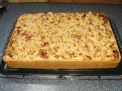 Rezept: Rhabarber-Blechkuchen Rhabarber-Blechkuchen - Rezept