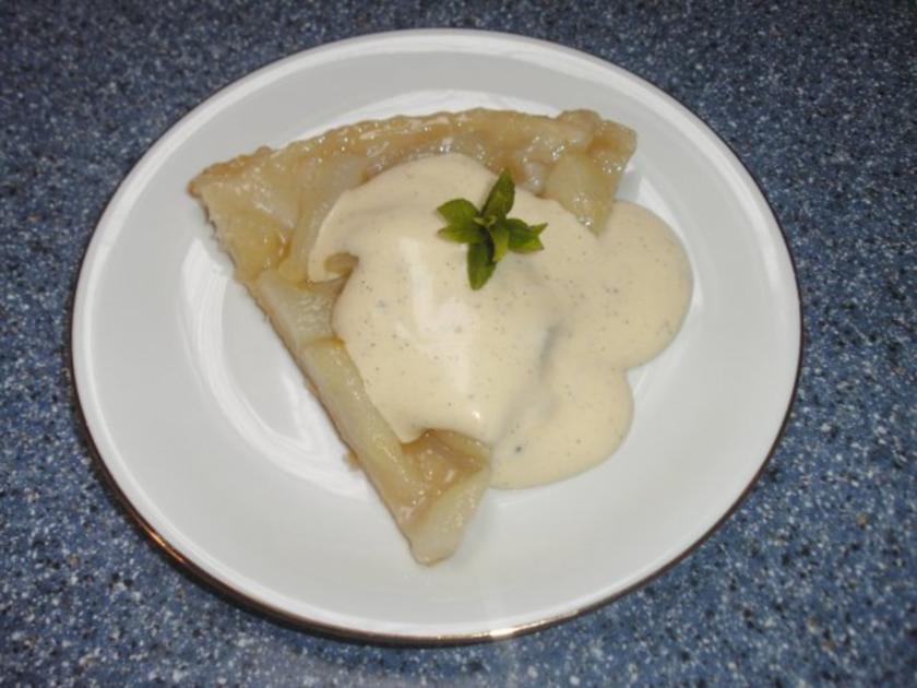 Birnentarte mit Vanille Weinschaumsoße - einfach - von Backfee1961