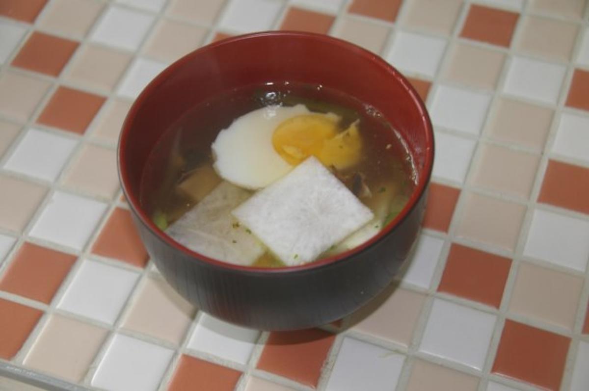 Japanische Nori-Ei Suppe - Rezept