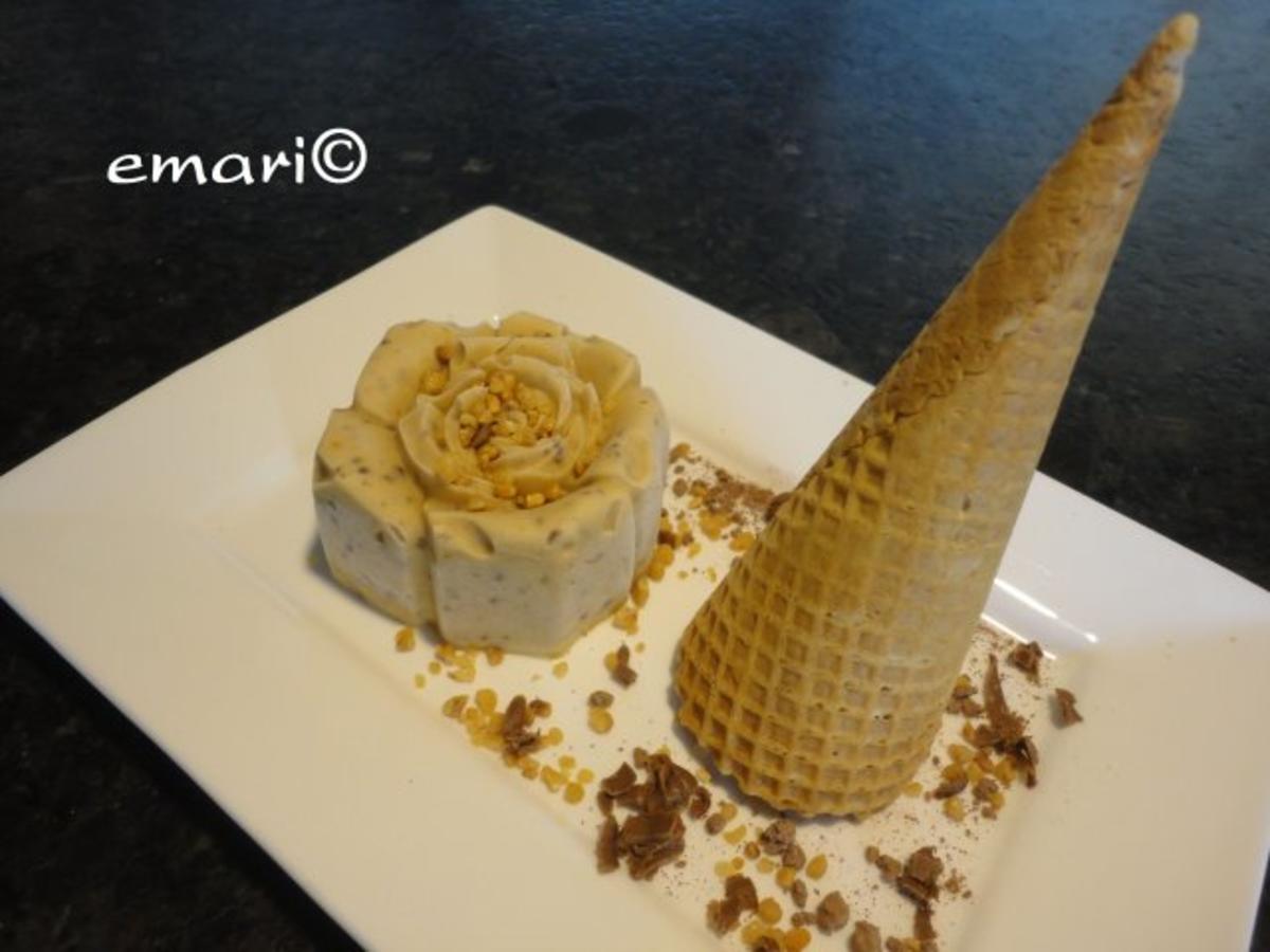 Karamell-Nougat-Krokant Eis - Rezept mit Bild - kochbar.de