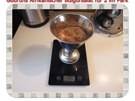 Salat: Afrikanischer Bulgursalat für 2 im Park - Rezept - Bild Nr. 2