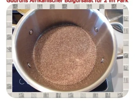 Salat: Afrikanischer Bulgursalat für 2 im Park - Rezept - Bild Nr. 3