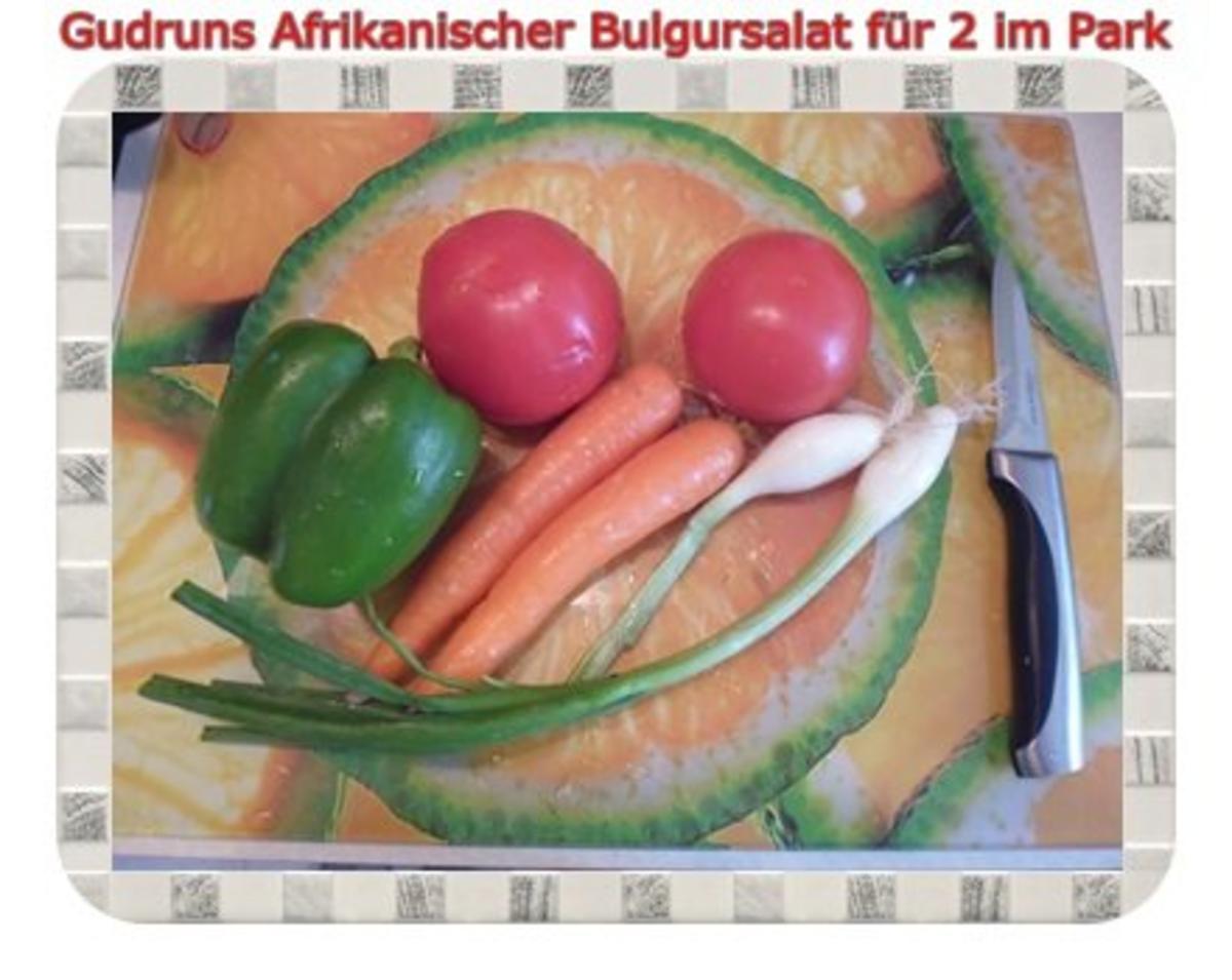 Salat: Afrikanischer Bulgursalat für 2 im Park - Rezept - Bild Nr. 4