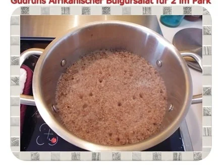 Salat: Afrikanischer Bulgursalat für 2 im Park - Rezept - Bild Nr. 5