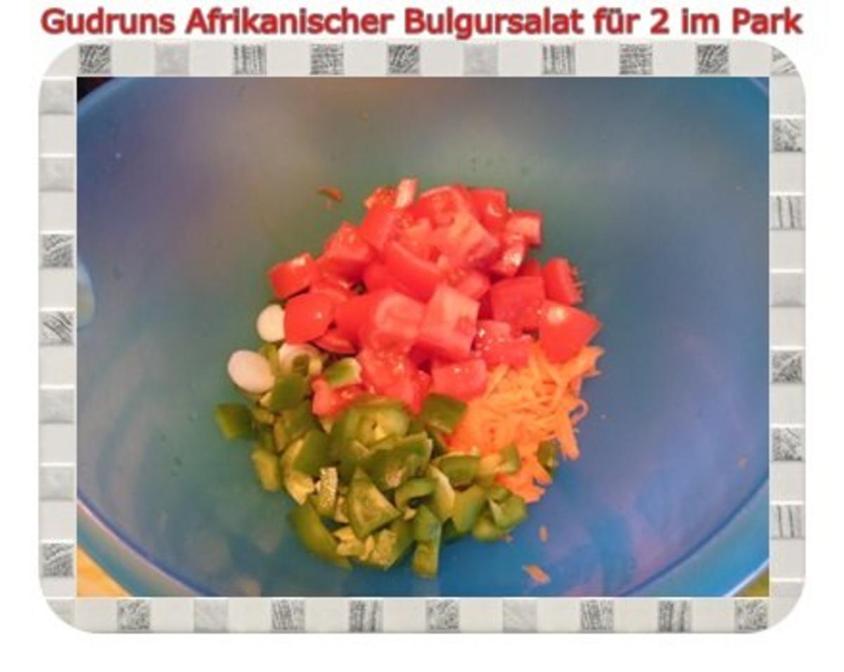 Salat: Afrikanischer Bulgursalat für 2 im Park - Rezept - Bild Nr. 6