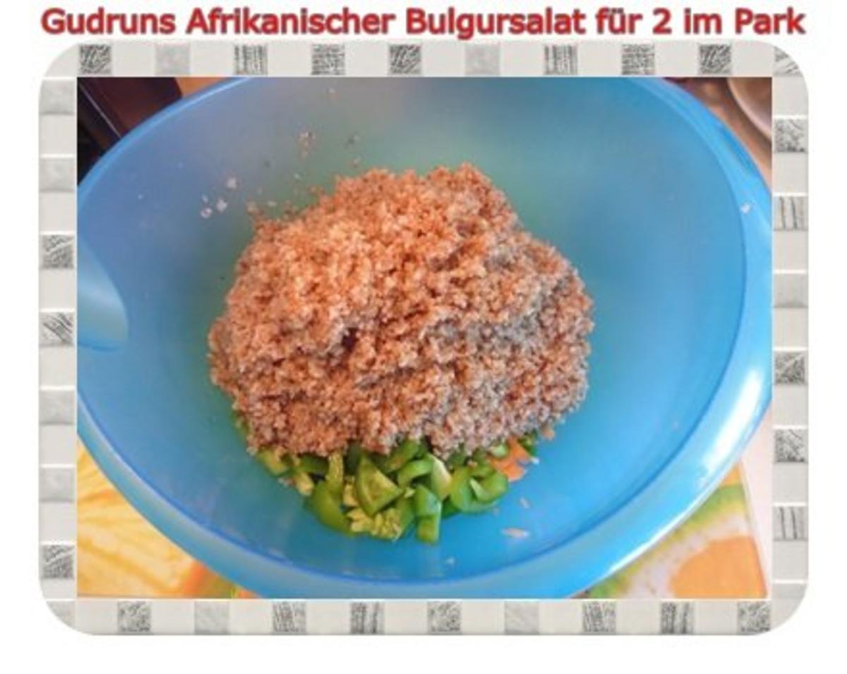 Salat: Afrikanischer Bulgursalat für 2 im Park - Rezept - Bild Nr. 7