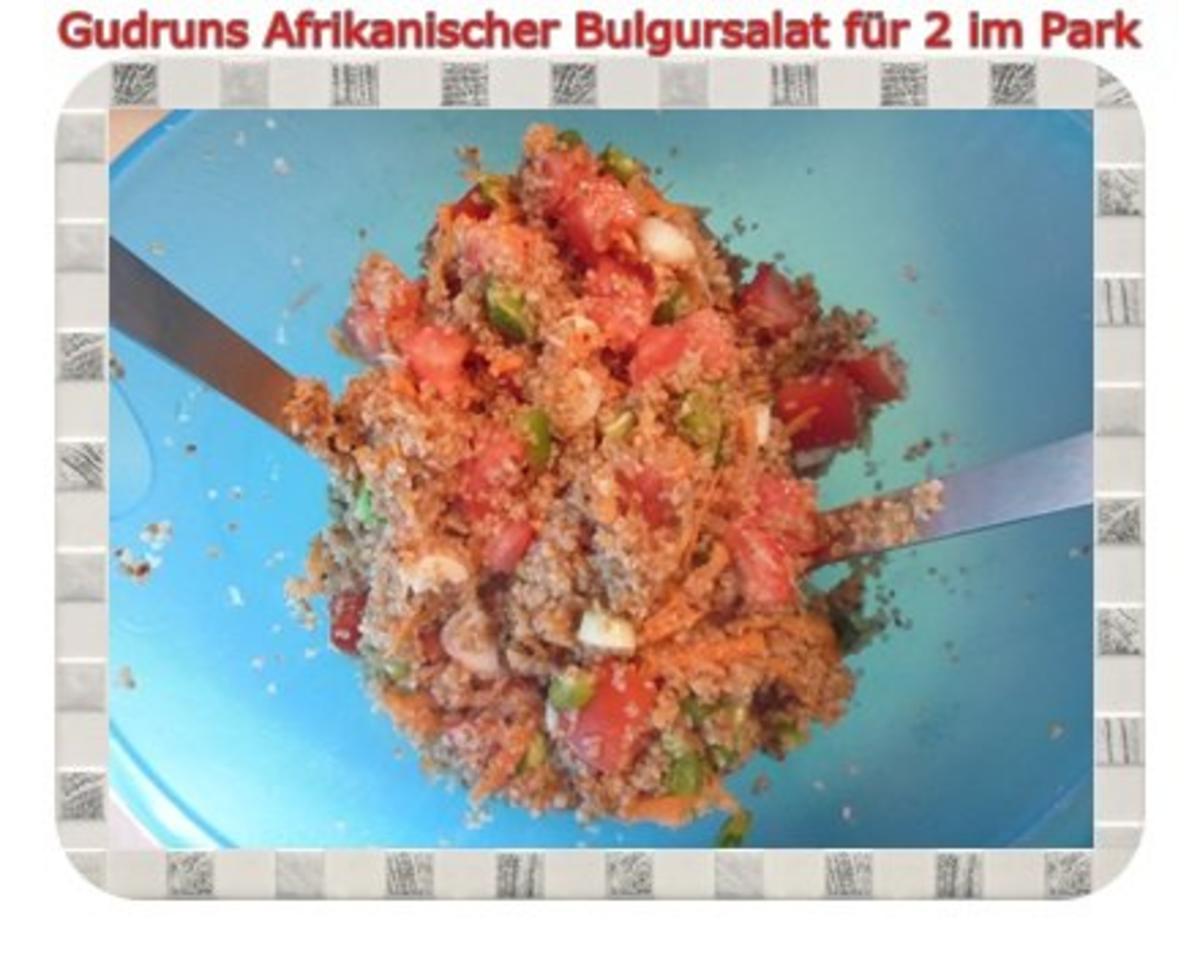 Salat: Afrikanischer Bulgursalat für 2 im Park - Rezept - Bild Nr. 8