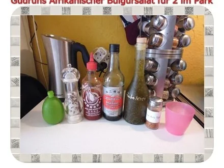 Salat: Afrikanischer Bulgursalat für 2 im Park - Rezept - Bild Nr. 9