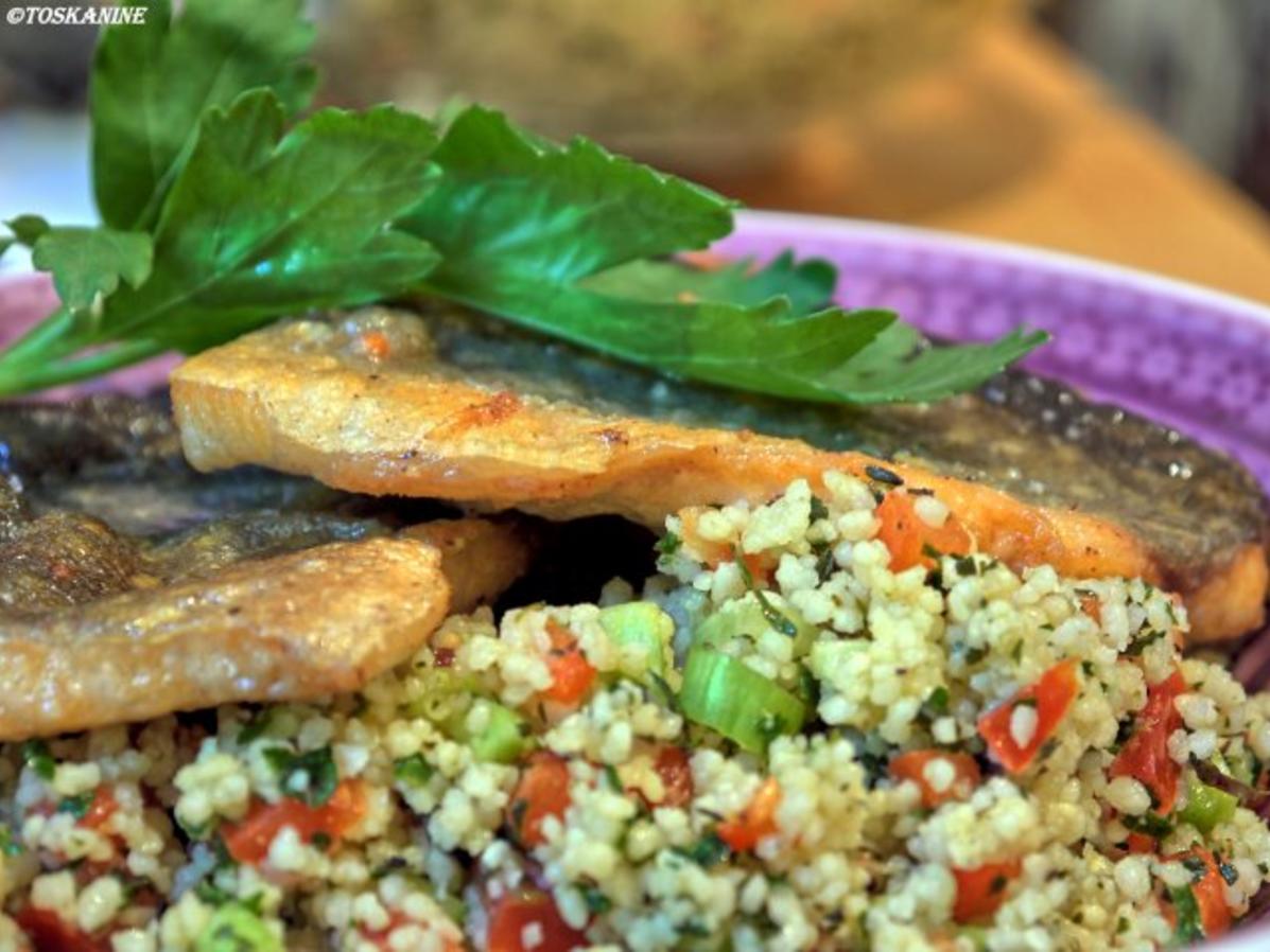 Bachsaibling auf Tabouleh - Rezept mit Bild - kochbar.de