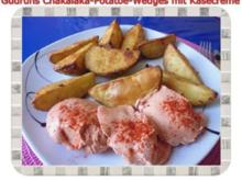 Kartoffeln: Chakalaka Potatoe-Wedges mit Käsedipp - Rezept