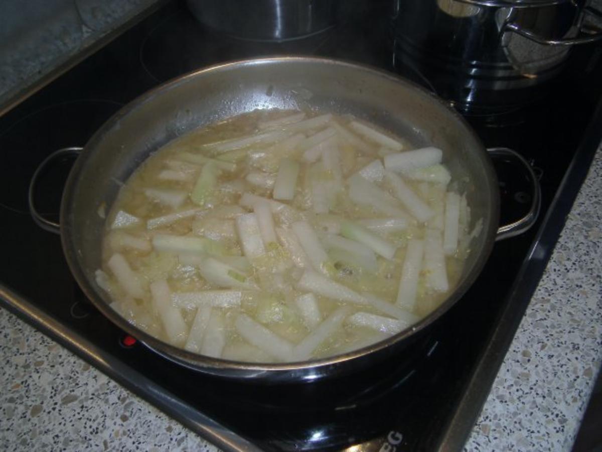 Kohlrabi-Zucchinipfanne an Birnen - Rezept - Bild Nr. 3