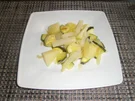Kohlrabi-Zucchinipfanne an Birnen - Rezept