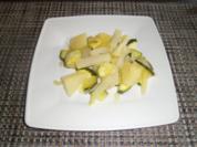 Kohlrabi-Zucchinipfanne an Birnen - Rezept