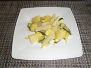 Kohlrabi-Zucchinipfanne an Birnen - Rezept