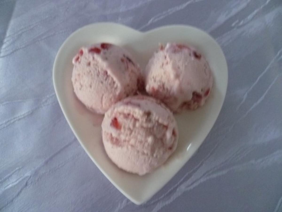 Eis - Erdbeer-Kokos-Eis mit Pistaziennote - Rezept
