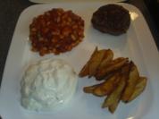 Lammfrikadellen mit weißen Bohnen und Westernkartoffeln - Rezept