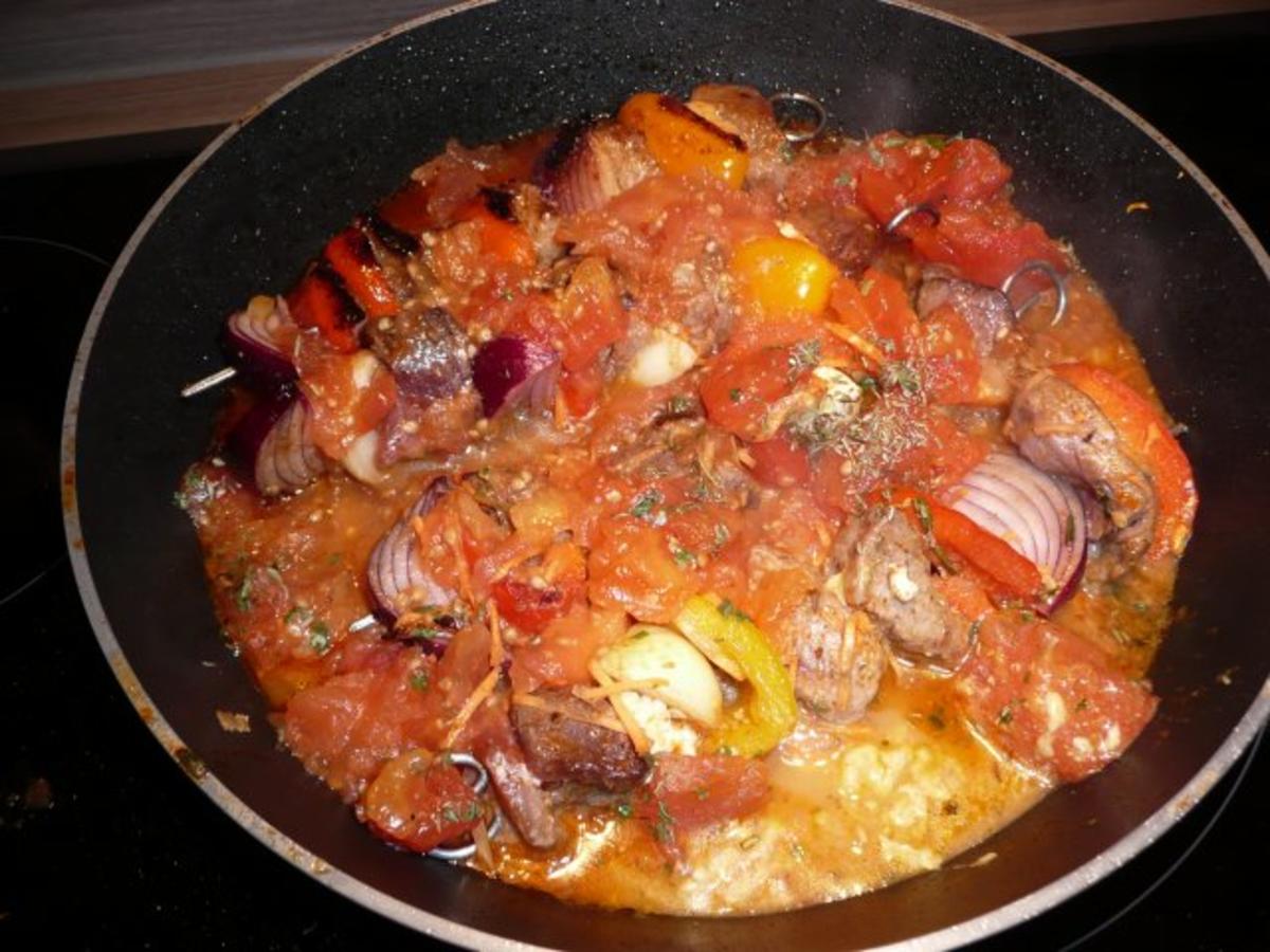 Hirtenspieße gebraten mit Buntem Salat mit Spargel & Butterreis ! - Rezept - Bild Nr. 6