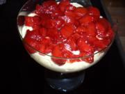 vanillepudding mit erdbeeren - Rezept