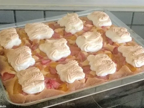 Rezept: Aprikosen-Erdbeer-Kuchen mit Baiser Bild Nr. 2 Aprikosen-Erdbeer-Kuchen mit Baiser - Rezept - Bild Nr. 2