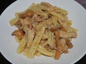 Casarecce mit Hähnchen-Pfifferlingrahm - Rezept