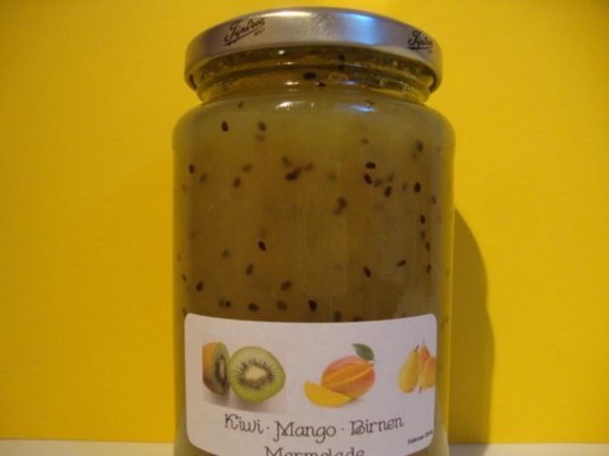 Bilder für Kiwi-Mango-Birnen Marmelade - Rezept