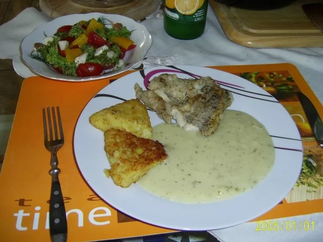Fisch: Dorschfilet mit Kartoffelecken.... - Rezept