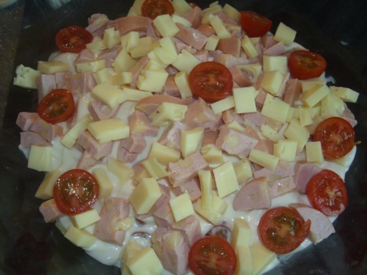 Bunter Salat mit Käse, Wurst und Ei - Rezept - Bild Nr. 5