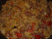 Kartoffel-Sucuk-Eier Pfanne - Rezept