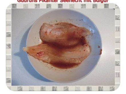 Rezept: Fisch: Pikanter Seehecht mit Bulgur und Tomatensoße Bild Nr. 6 Fisch: Pikanter Seehecht mit Bulgur und Tomatensoße - Rezept - Bild Nr. 6