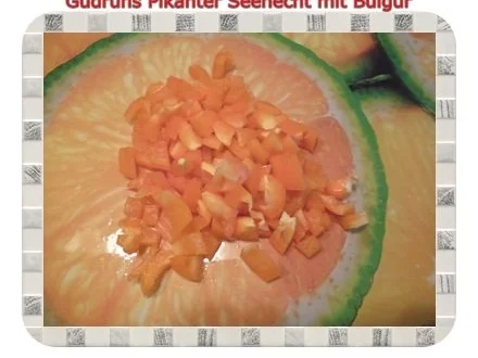 Rezept: Fisch: Pikanter Seehecht mit Bulgur und Tomatensoße Bild Nr. 10 Fisch: Pikanter Seehecht mit Bulgur und Tomatensoße - Rezept - Bild Nr. 10