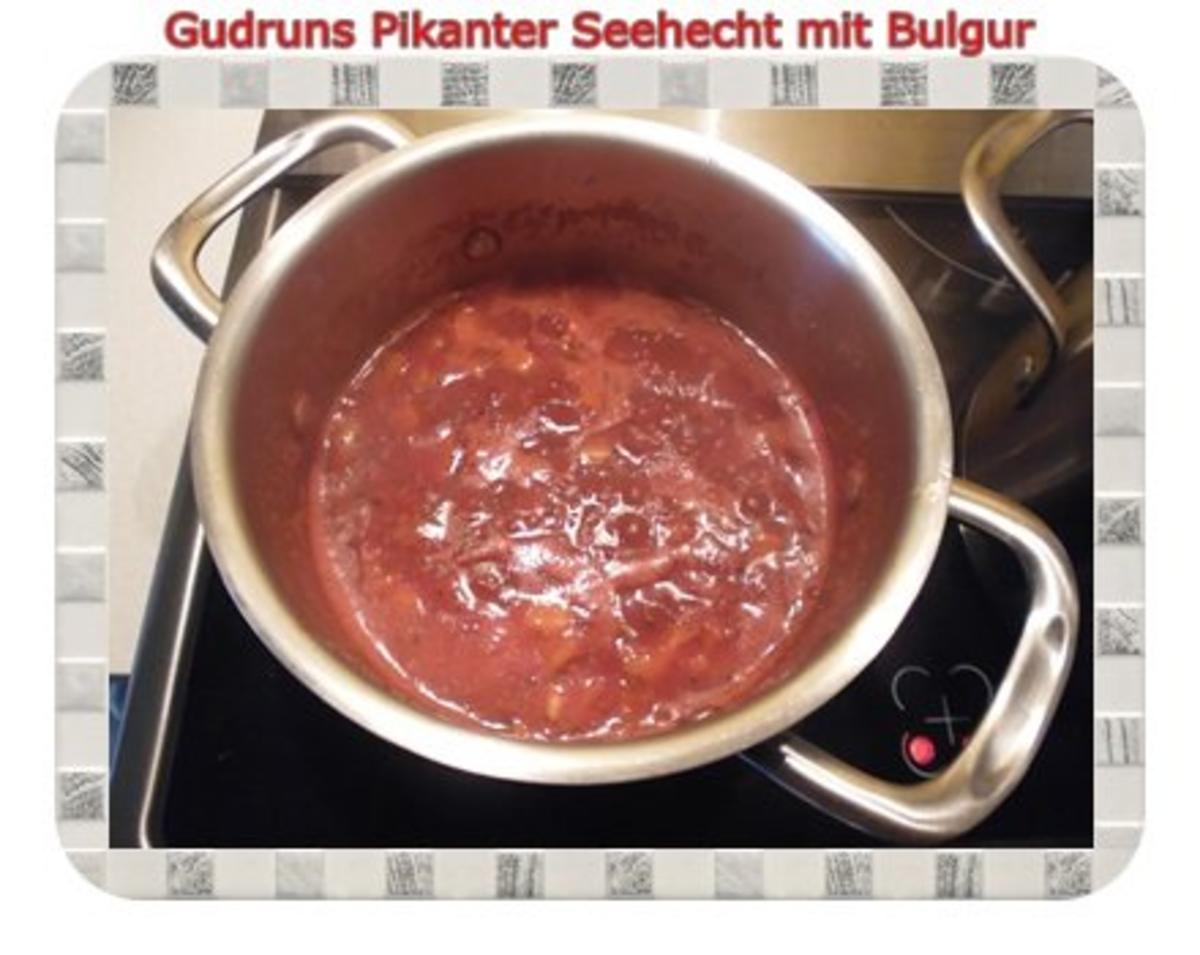 Fisch: Pikanter Seehecht mit Bulgur und Tomatensoße - Rezept - Bild Nr. 13