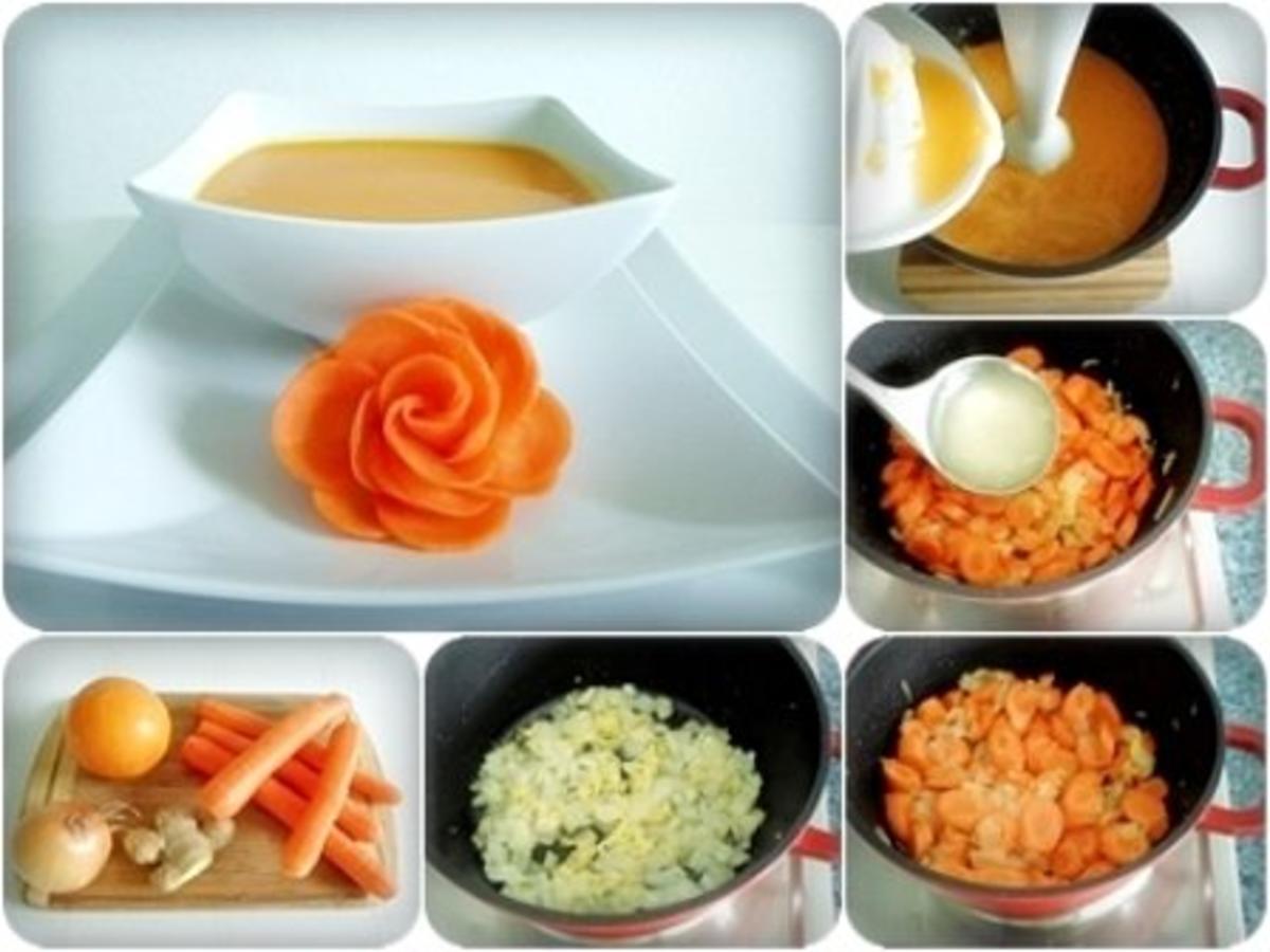 Fruchtige Möhrencremesuppe mit Rose geschmückt - einfach - von 2010Herford