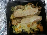 Lachs mit Gemüse - Rezept