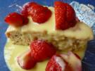 Warmer Erdbeerkuchen mit Vanillesauce - Rezept