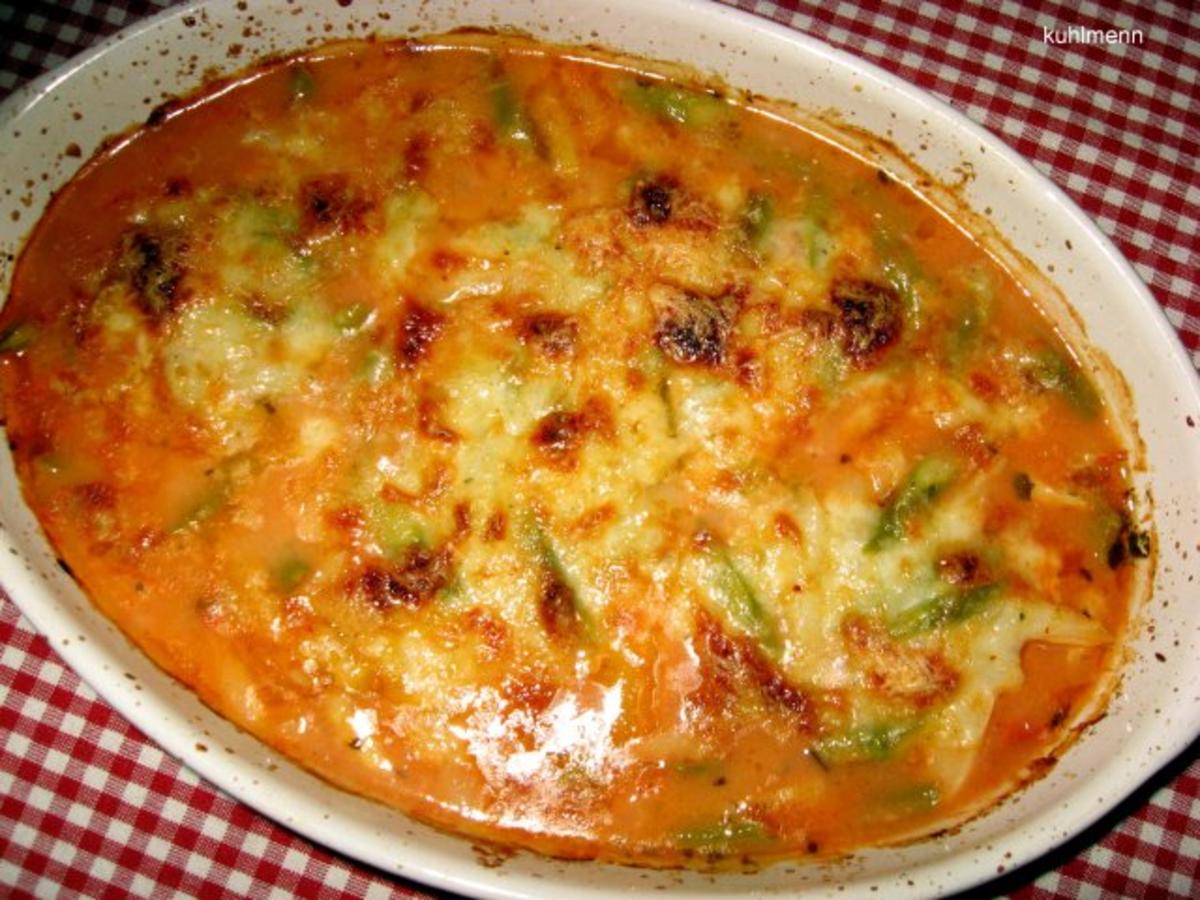 Kabeljau, Tomate, zweierlei Spargel und Käse - Rezept - Bild Nr. 2