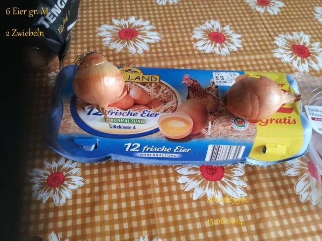 Pfannengerichte: Rührei gepaart mit Champignons und Kochschinken - Rezept - Bild Nr. 3